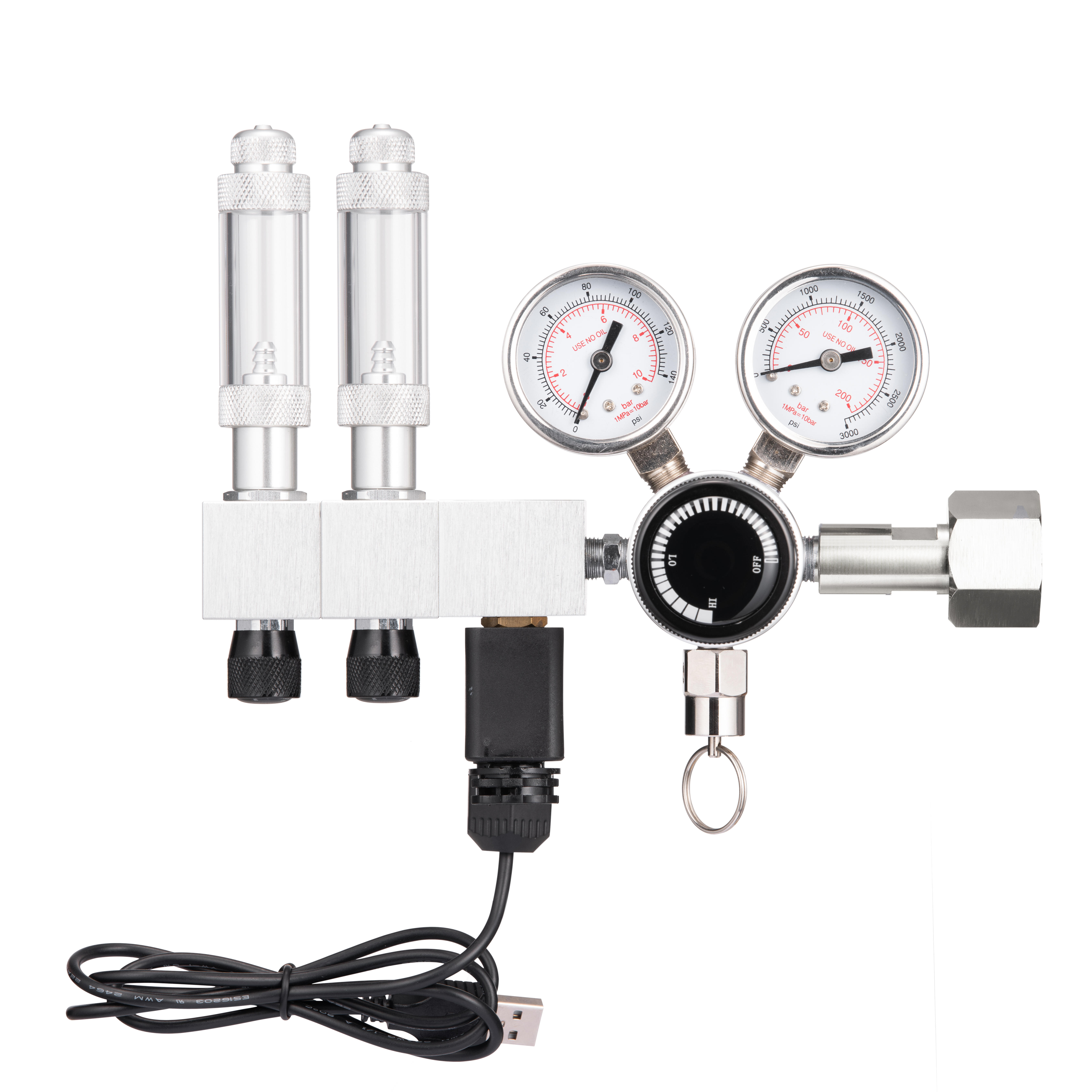 Co2 pressure regulator for aquascaping
