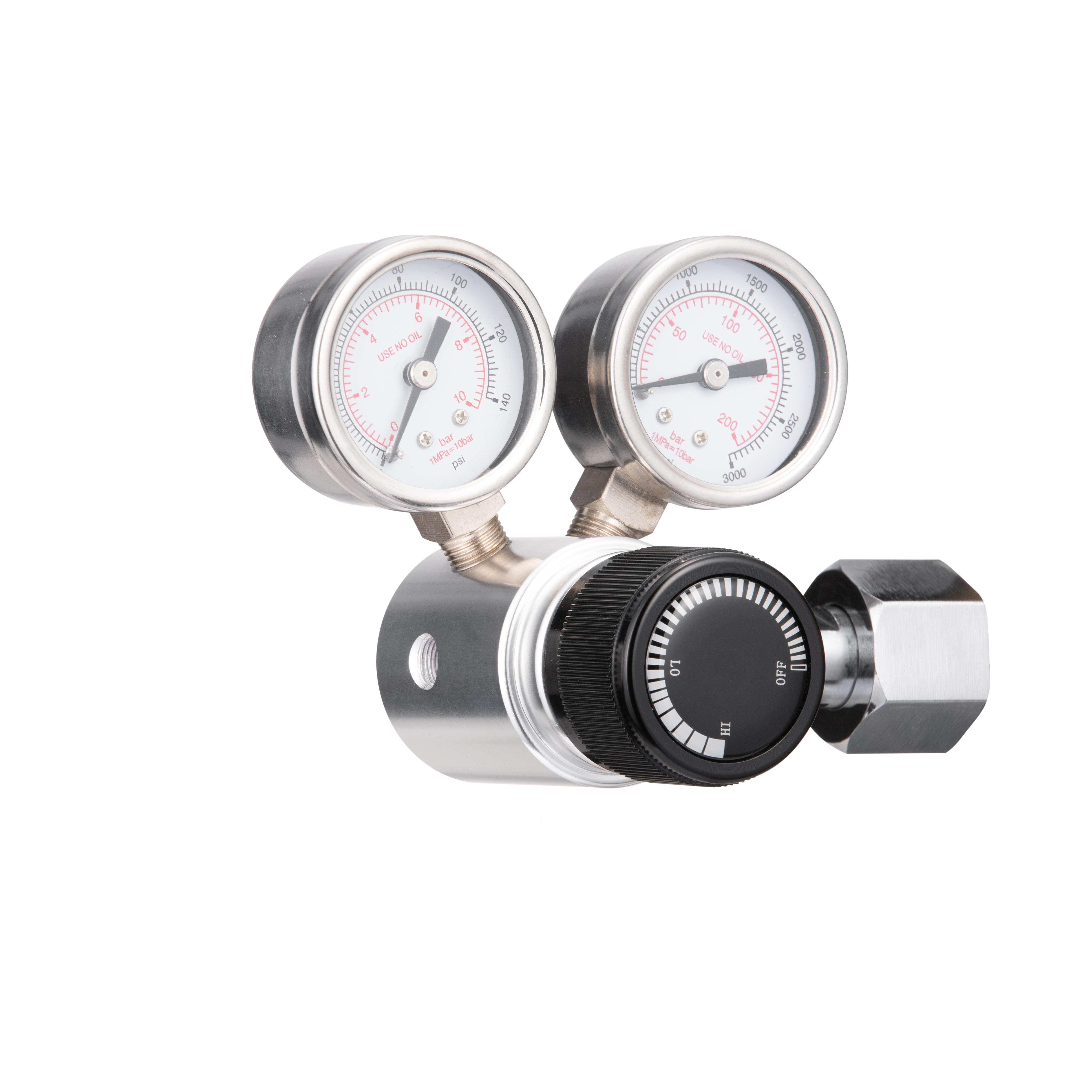 Co2 pressure regulator for aquascaping